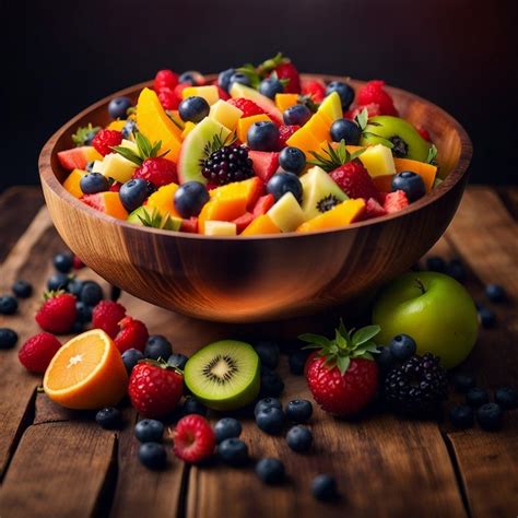 Premium AI Image | A Fruit salad bowl