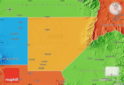 Political Map of Alamosa County