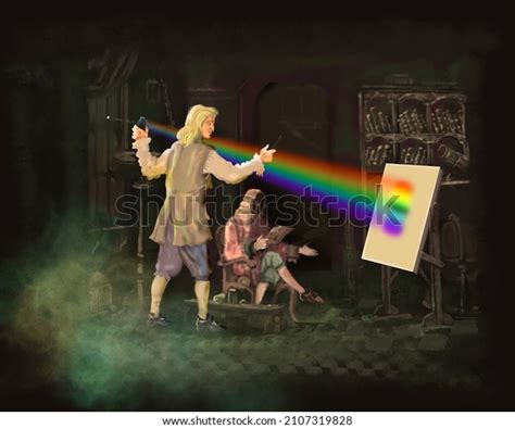 Isaac Newton Gets Light Spectrum Colour Stock Illustration 2107319828 | Shutterstock