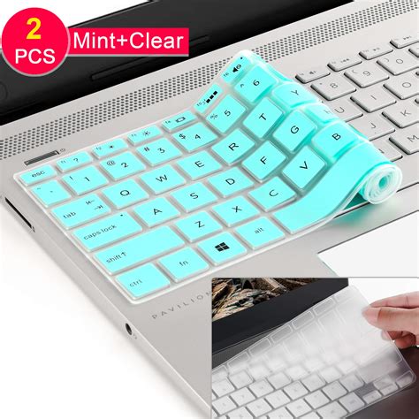 [2 Pcs] Silicone Keyboard Cover Skin for 2019 2018 HP 14 inch Laptop Keyboard Cover/HP Pavilion ...