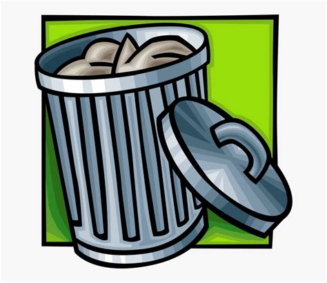 Vector Illustration Of Waste Basket, Dustbin, Garbage - Gambar Vektor Tempat Sampah , Free ...