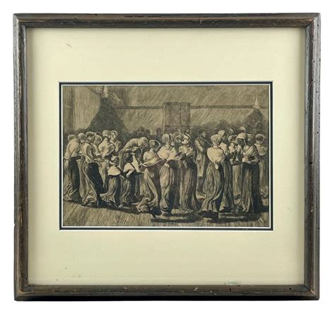 Lot - 19th Century Shaker Religious Dance Engraving