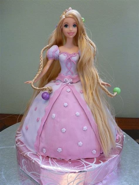 Tangled Doll Cake | Rapunzel cake, Barbie doll cakes, Doll cake tutorial