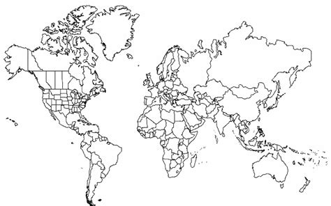 World Map Coloring Page at GetDrawings | Free download