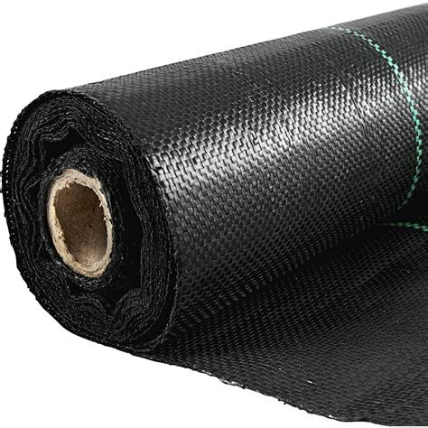 VEVOR 6ft x 300ft Heavy Duty PP Woven Weed Cover Barrier Weed Control Fabric Landscape Membrane ...