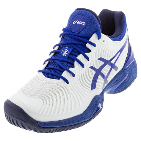 Asics Men`s Court FF Novak Tennis Shoes White and ASICS Blue ( ) - Walmart.com - Walmart.com