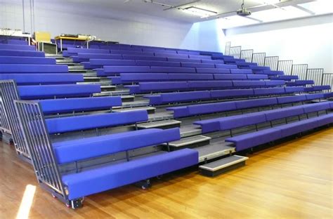 Commet Hot Selling Sports Ground Spectator Grandstand Indoor Mobile Retractable Gym Bleachers ...