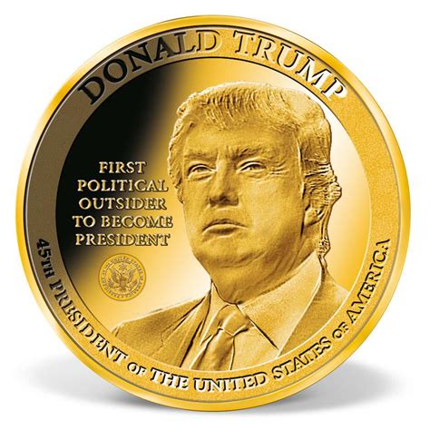 Donald Trump Colossal Commemorative Coin | Gold-Layered | Gold | American Mint