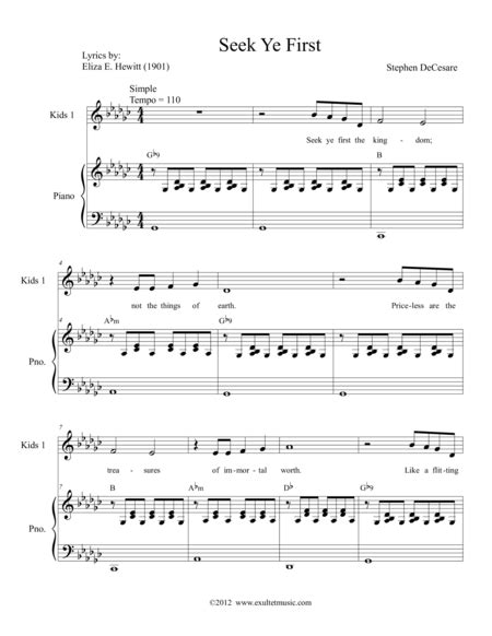 Seek Ye First By Stephen DeCesare - Digital Sheet Music For Octavo ...