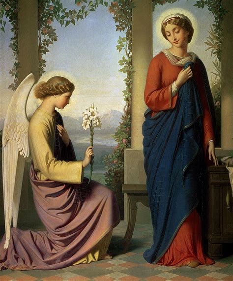 The Angelic Salutation Painting by Eugene Emmanuel Amaury-Duval