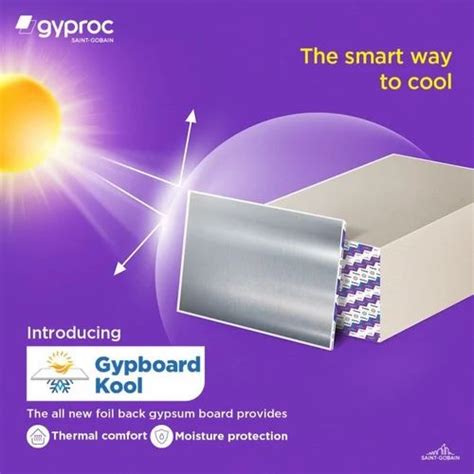 6 Ft White Gyproc kool Gypsum board, Thickness: 12.5 mm at Rs 599/piece in Pune