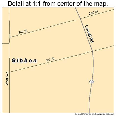 Gibbon Nebraska Street Map 3118615