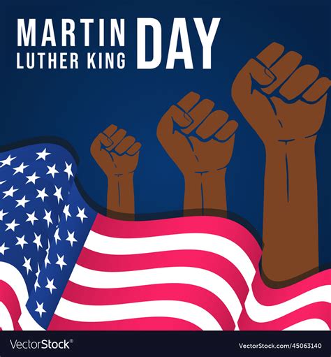 Flat design martin luther king day mlk day Vector Image