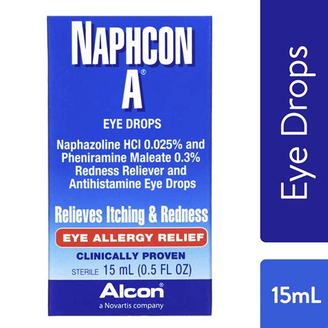 Naphcon A Antihistamine Eye Drops for Eye Allergy Relief, 15 mL – BrickSeek