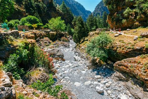 Hiking Trail In Samaria Gorge In Central Crete Stock Image - Image of ...