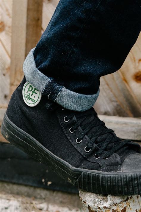 PF Flyers - center hi canvas sandlot in black - classic high tops ...