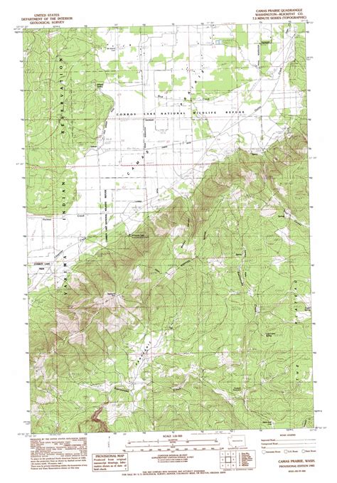 Camas Prairie topographic map, WA - USGS Topo Quad 45121h3