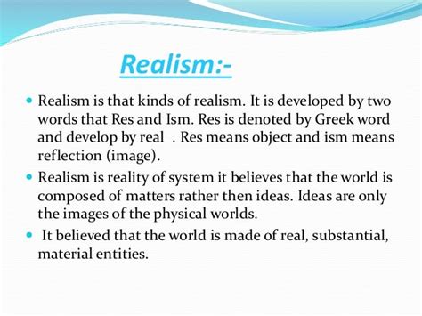 Presentation (realism of philosophy)