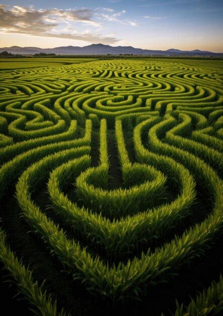 Premium AI Image | a maze of green plants