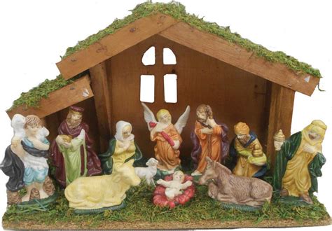 Santas Forest 63005 Nativity Sets, With Stable, 11 Pieces - Walmart.com