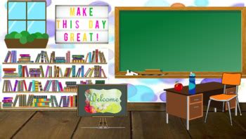 Free Colorful Virtual Classroom Background | TPT