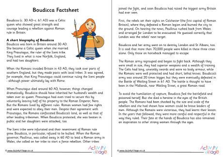 Boudicca Factsheet