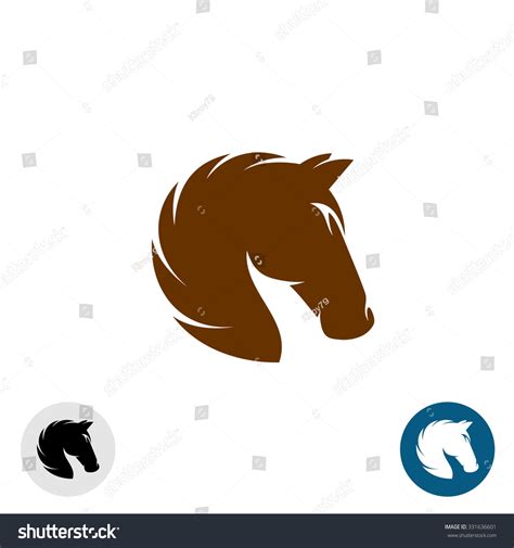 Horse Head Logo Simple Elegant One Stock Vector (Royalty Free) 331636601