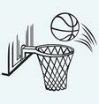 Basketball hoop and ball Royalty Free Vector Image