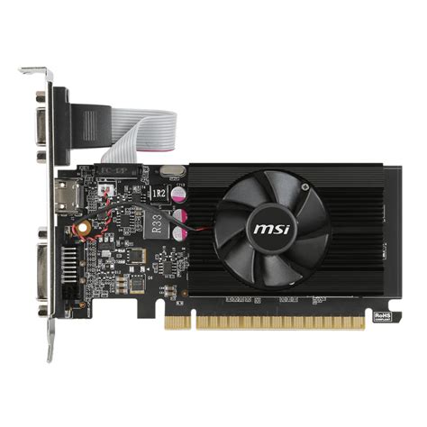 Placa de Vídeo MSI, Geforce, GT 710 2GD3 LP, 2GB, GDDR3, 64 bit, 912-V809-2024