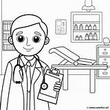 Coloring Page Of The professional Doctor Download Or Print For Free sketch template