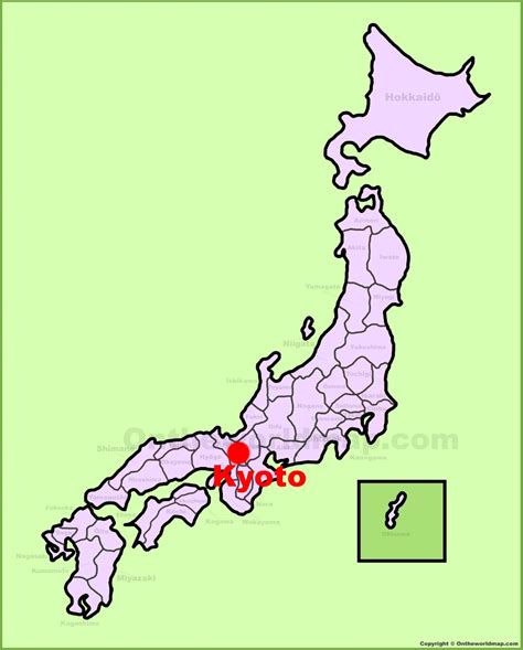 Kyoto location on the Japan Map - Ontheworldmap.com