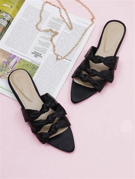 Buy Elanberg Black Faux Leather Flats for Women Online at Best Prices ...