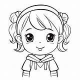 Cartoon People Coloring Page For Free sketch template