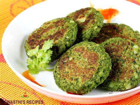 Hara Bhara Kabab | Spinach Potato Patties By Swasthi's Recipes