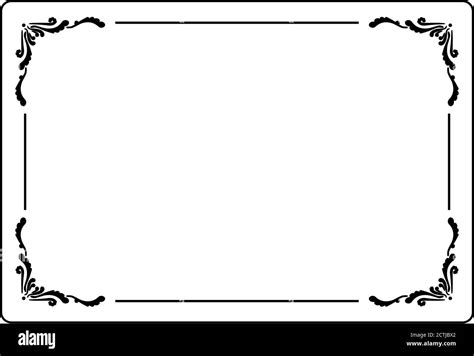 Elegant border frame with filigree corner details in vector Stock ...