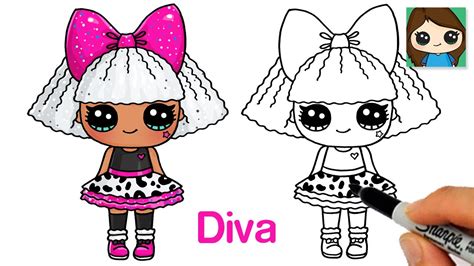 How to Draw Diva Easy | LOL Surprise Doll