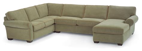 Flexsteel Vail 3305-29x1+3305-27x1+3305-26x1+3305-23x1 Casual Stationary Sectional Sofa with ...