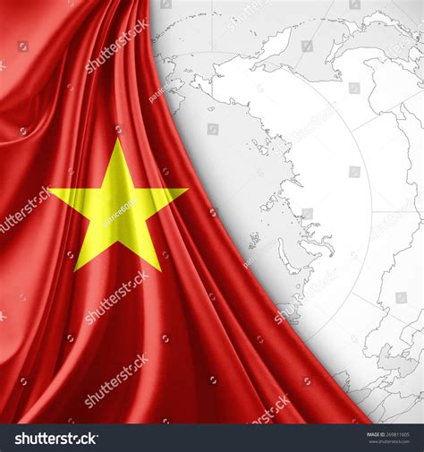 Vietnam Flag World Map Background Stock Illustration 269811605 ...