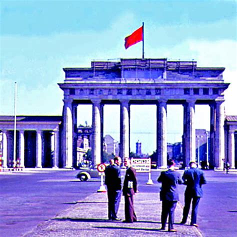 Brandenburg Gate with red flag (1950-57) | Flickr - Photo Sharing!