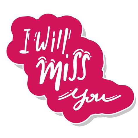 i will miss you Vector lettering. black white 11614787 Vector Art at ...