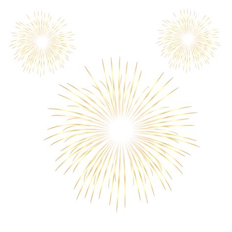 Gold Fireworks Transparent For New Year Vector, Gold, Fireworks, Gold ...