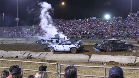 Rockingham County Fair Wire Up Class Demo Derby 2023 - YouTube