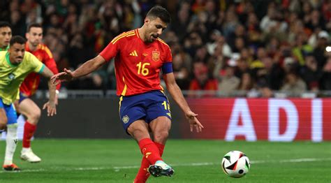 (WATCH) Captain Rodri puts Spain ahead against Brazil