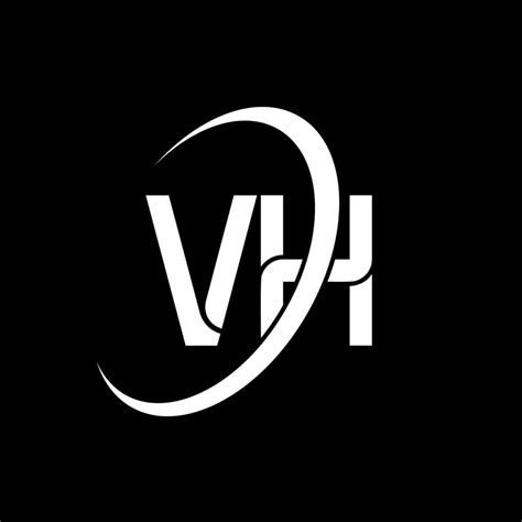 VH logo. V H design. White VH letter. VH letter logo design. Initial letter VH linked circle ...