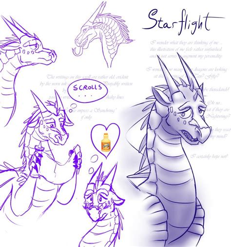 Sketches - Starflight (WoF) by StarWarriors.deviantart.com on @DeviantArt | Wings of fire, Wings ...