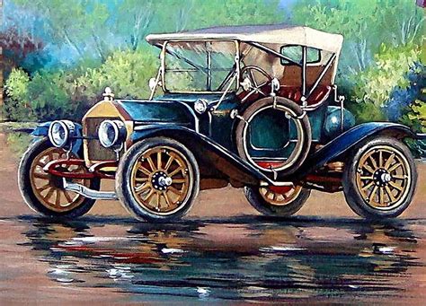 Printed Canvas Landscape Vintage Car Paintings, Rs 1140 /piece | ID ...