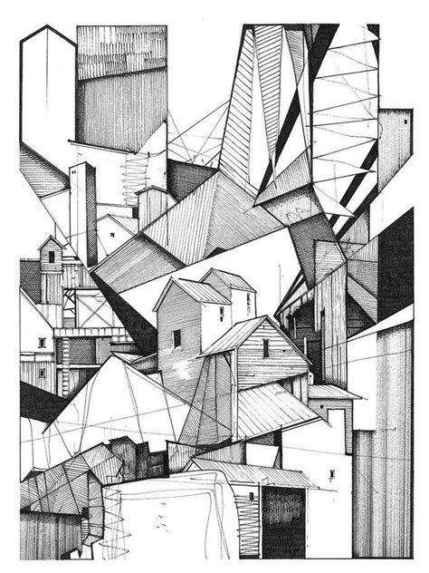 Abstract architecture sketch 〰〰〰〰〰 in 2020 | Architecture sketchbook, Perspective drawing ...