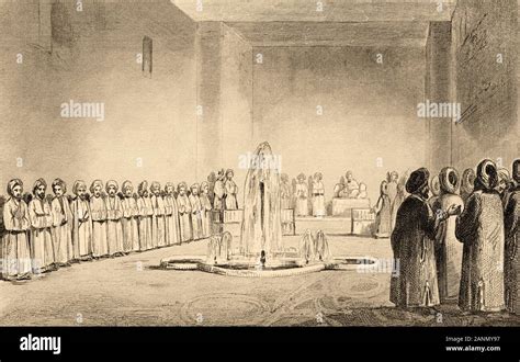 Hearing at the Imam of Sanaa. History of Saudi Arabia. Old engraving published in L'Univers ...