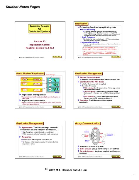 Replication Control in Distributed Systems - Lecture Slides | CS 425 ...