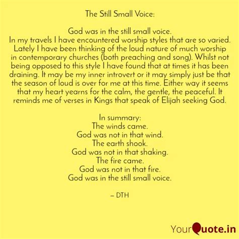 The Still Small Voice: G... | Quotes & Writings by David Timothy Holdsworth | YourQuote